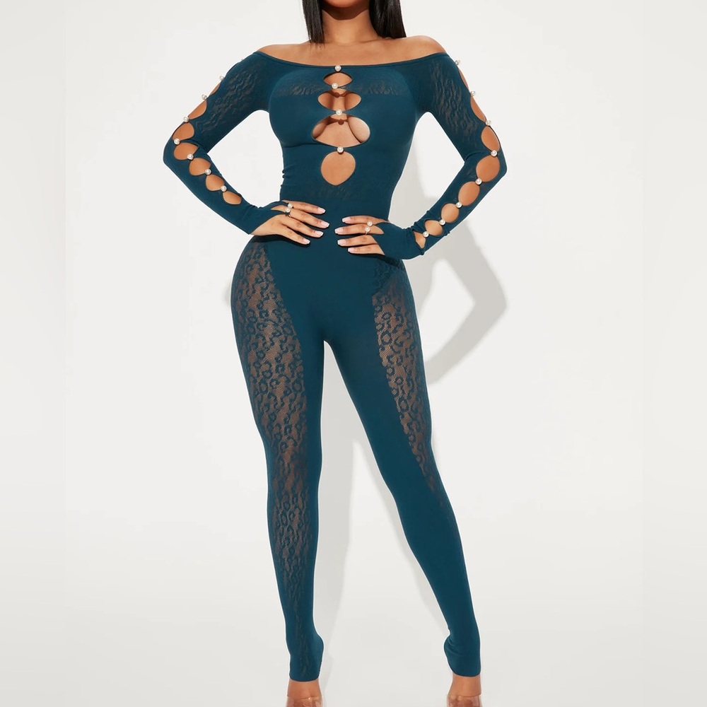 Teal Seamless Jumpsuit Fashion Nova